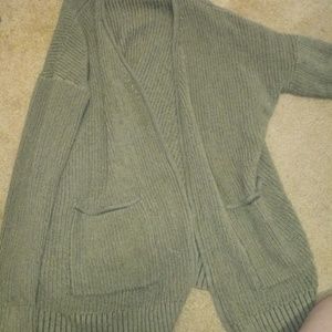 Olive knit cover up
